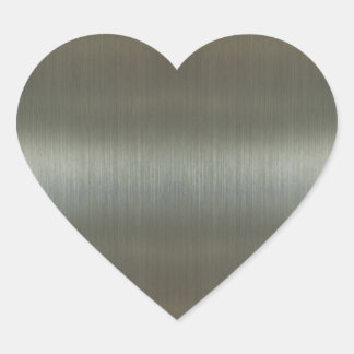 Sticker Cœur Aluminium brossé