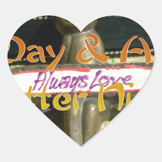 Sticker Cœur Alwaus Love Hakuna Matata Passez une bonne journée (Devant)