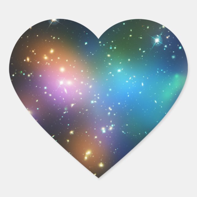 Sticker Cœur Amas de galaxies Abell 520 (Devant)