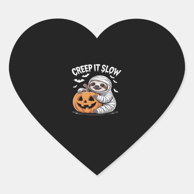 Sticker Cœur Amateurs de fentes mignonnes Drôle Halloween Citro (Devant)
