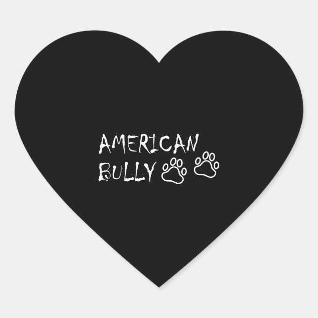 Sticker Cœur American Bully (Devant)