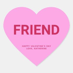 Sticker Cœur Ami amusant mignon conversation de la Saint Valent