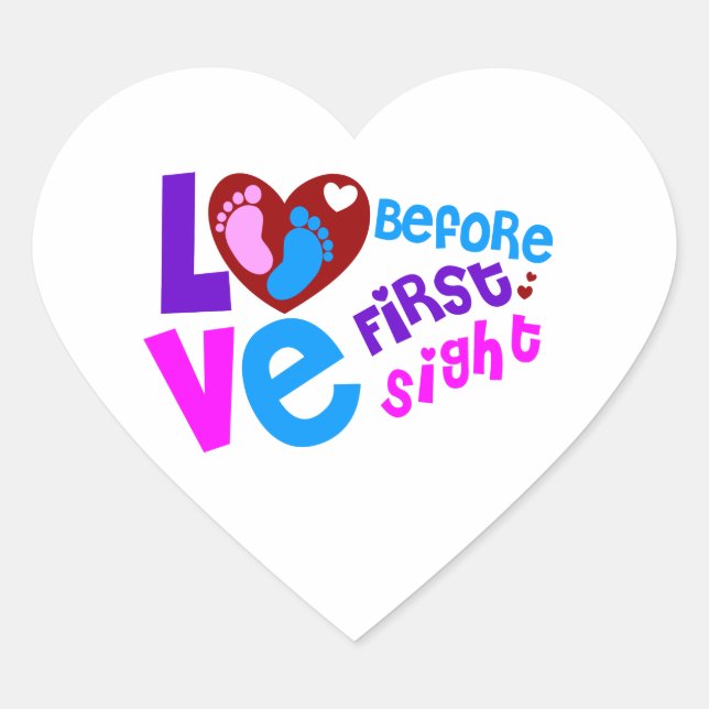Sticker Cœur Amour avant première vue (Devant)