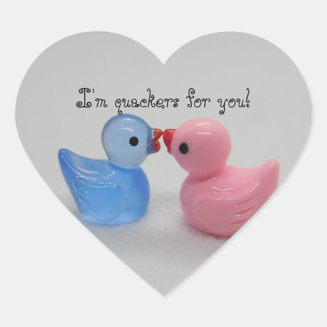 Sticker Cœur Amour de canard (Devant)