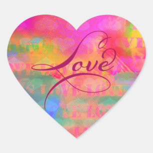 Sticker Cœur Amour de coeur de Saint-Valentin