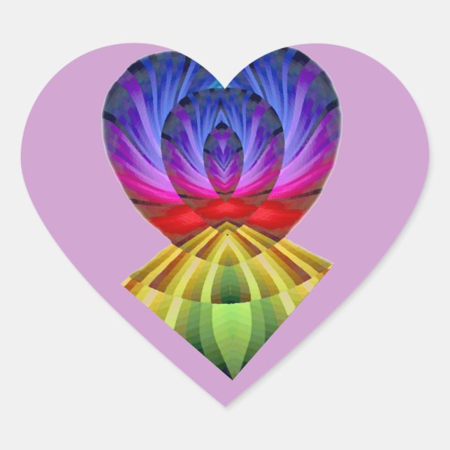 Sticker Cœur Amour et diamants_ (Devant)