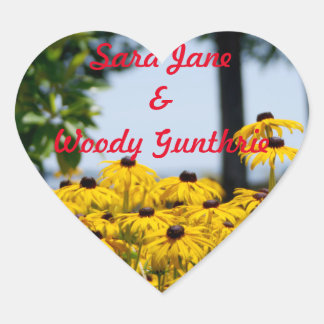 Sticker Cœur Amour floral