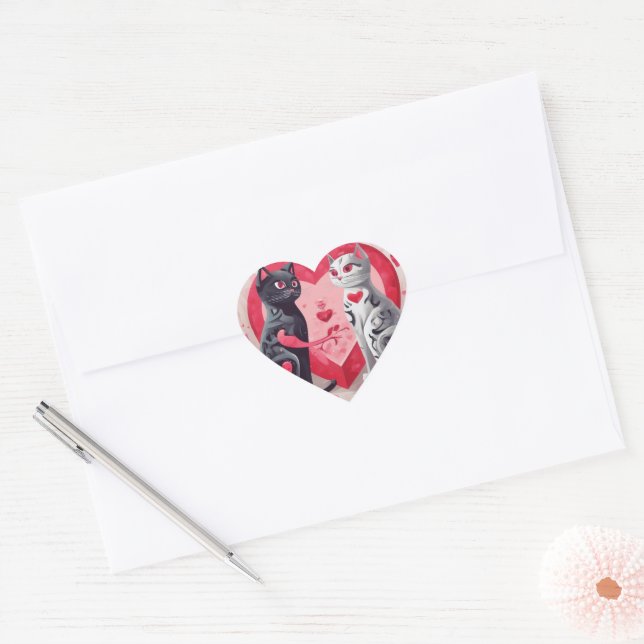 Sticker Cœur Amour parfait (Enveloppe)