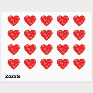 Sticker Cœur Amour pour toujours, cœurs de design rouge,