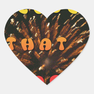 Sticker Cœur Amour qui éveille le design artistique Abstrait Im