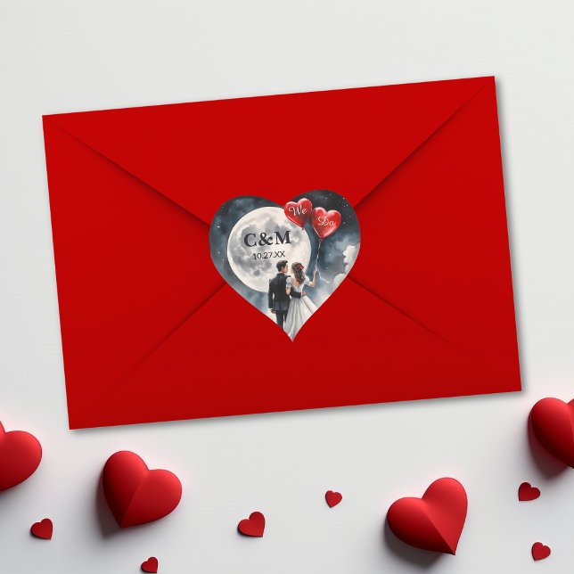 Sticker Cœur Amour romantique sur Cloud Neuf Mariage Fairytale (Créateur téléchargé)