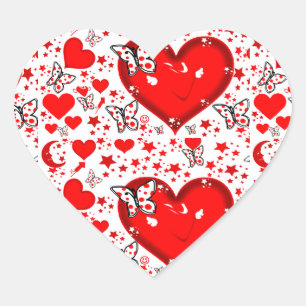 Sticker Cœur Amour, toujours et toujours_