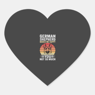 Sticker Cœur Amoureux du Berger Allemand Drôle Rétro