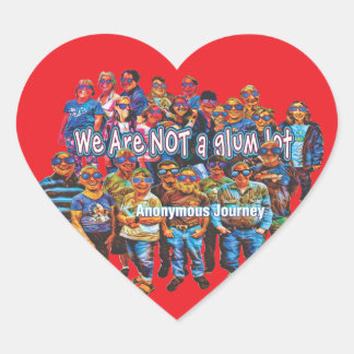Sticker Cœur amusant nous ne sommes pas une bande de grincheux 