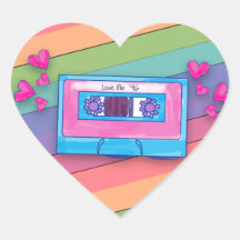 Amusants Mixtape Arc-en-ciel Arrière - plan Retro
