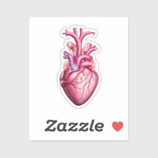 Sticker coeur anatomique brillant