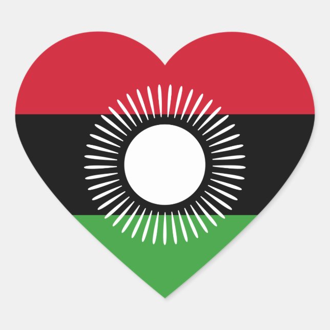 Sticker Cœur ancien malawi (Devant)