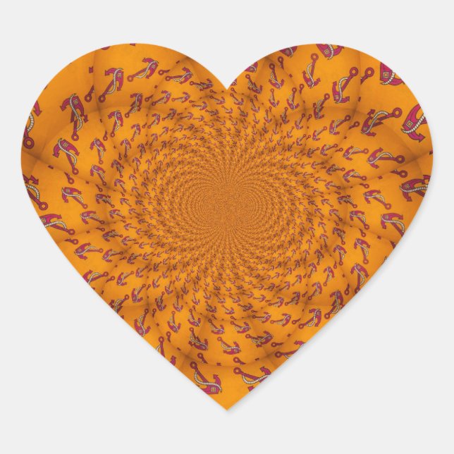 Sticker Cœur Ancre Kaleidoscope (Devant)