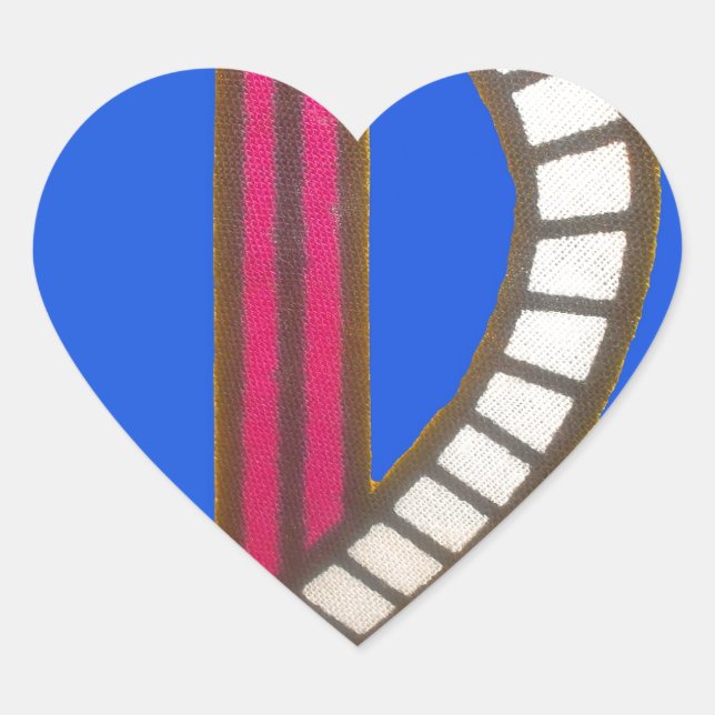 Sticker Cœur Ancre rouge (Devant)