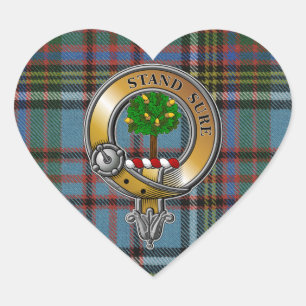 Sticker Cœur Anderson Tartan & Badge