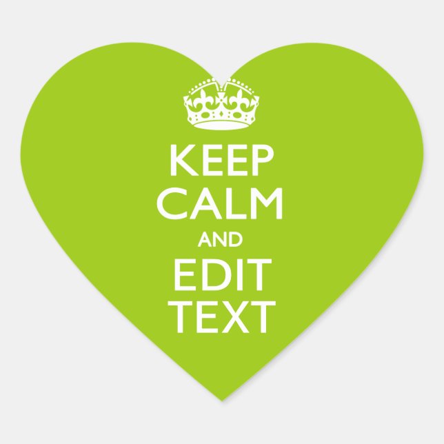Sticker Cœur Android Green Keep Calm Have Your (Devant)