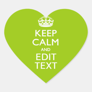Sticker Cœur Android Green Keep Calm Have Your
