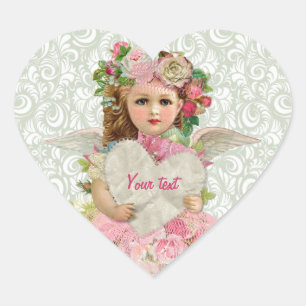 Sticker Cœur Ange de Saint-Valentin