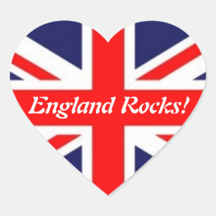 Sticker Cœur Angleterre Rocks ! - Union Jack Flag