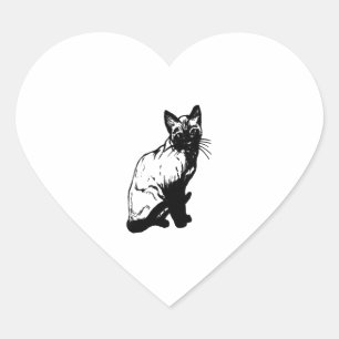 Sticker Cœur Animal, Chat, Chats, Animal, animal, chat, chat, t