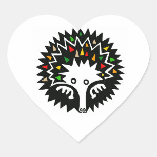 Sticker Cœur Animaux sauvages - Cute ECHIDNA - Animaux australi