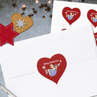 Sticker Cœur Ann Angel Noël