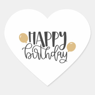 Sticker Cœur anniversaire heureux