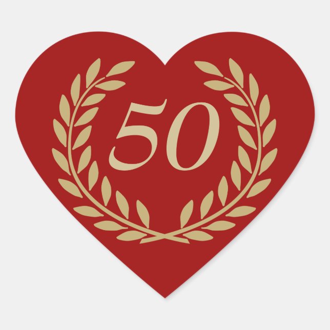 Sticker Cœur Anniversaire personnalisé (Devant)