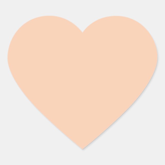 Sticker Cœur Apricot (couleur solide) (Devant)
