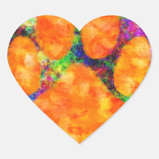 Sticker Cœur Aquarelle Empreinte de patte de chien (Devant)