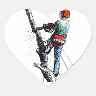 Sticker Cœur Arboriste Tree Surgeon