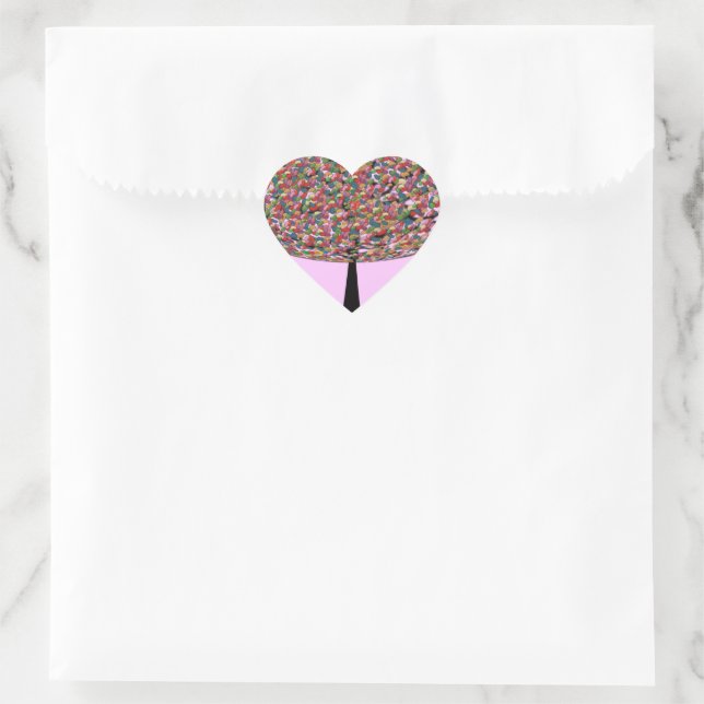 Sticker Cœur Arbre Jelly Bean (Sac)