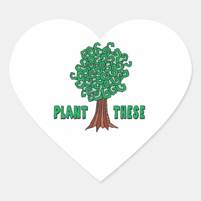 Sticker Cœur Arbres plantes (Devant)