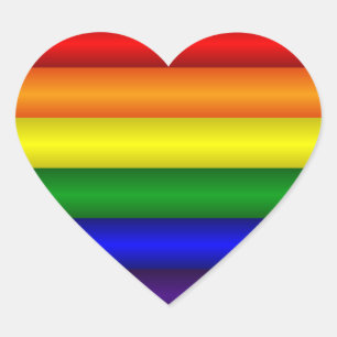 Sticker Coeur arc-en-ciel