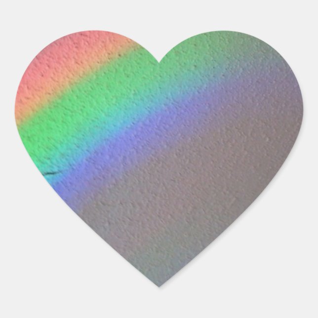 Sticker Cœur arc-en-ciel apocalyptique (Devant)