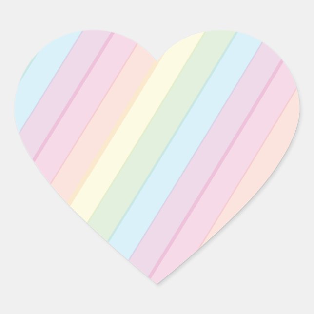 Sticker Cœur Arc-en-ciel Baby shower (Devant)