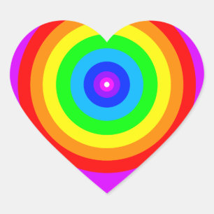 Sticker Cœur Arc en ciel Conception-40686