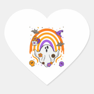 Sticker Cœur Arc-en-ciel Fantôme Halloween Costume Hommes Femme