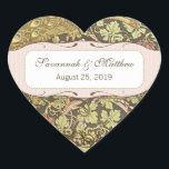 Sticker Cœur Arch Art Nouveau Peacocks Coeur Mariage Sceau<br><div class="desc">Art Nouveau Peacocks voir plus vintages paon produits com. voir plus vintages produits oiseaux</div>