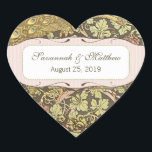 Sticker Cœur Arch Art Nouveau Peacocks Coeur Mariage Sceau<br><div class="desc">Art Nouveau Peacocks voir plus vintages paon produits com. voir plus vintages produits oiseaux</div>