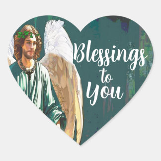 Sticker Cœur Archangel Saint Raphael Blessings & Healing Angel