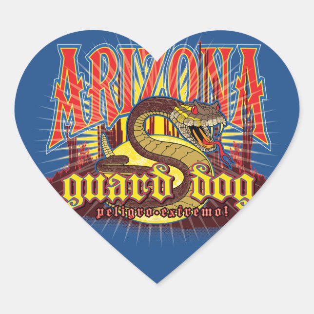 Sticker Cœur Arizona Snake (Devant)