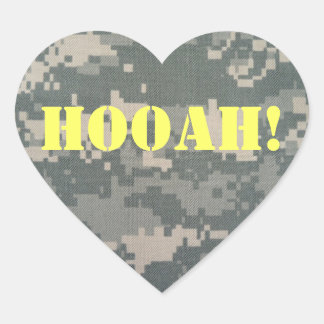 Sticker Cœur Armée ACU HOOAH ! CŒUR
