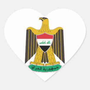 Sticker Cœur Armoiries de l'Iraq
