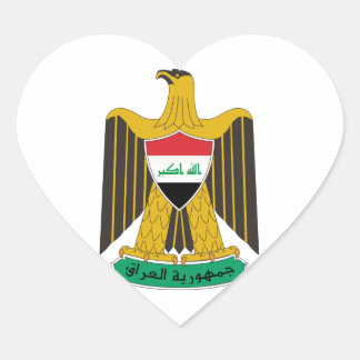 Sticker Cœur Armoiries de l'Iraq
